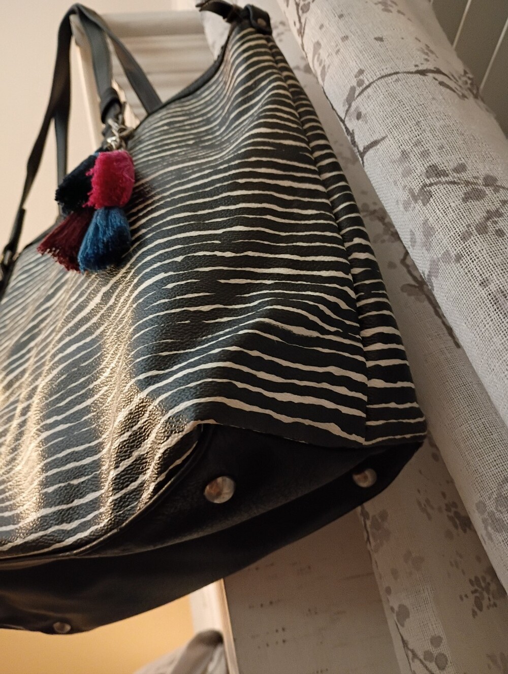 The Sak Black and White Striped Tote - Picture 5 of 9